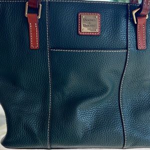 Hunter green D&B. Used with some stains and I tiny pocket tear inside